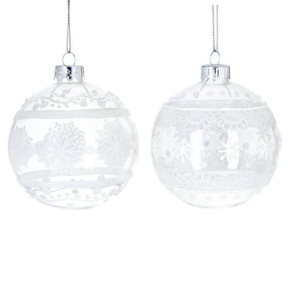 Clear Glass 'Lace' Ball