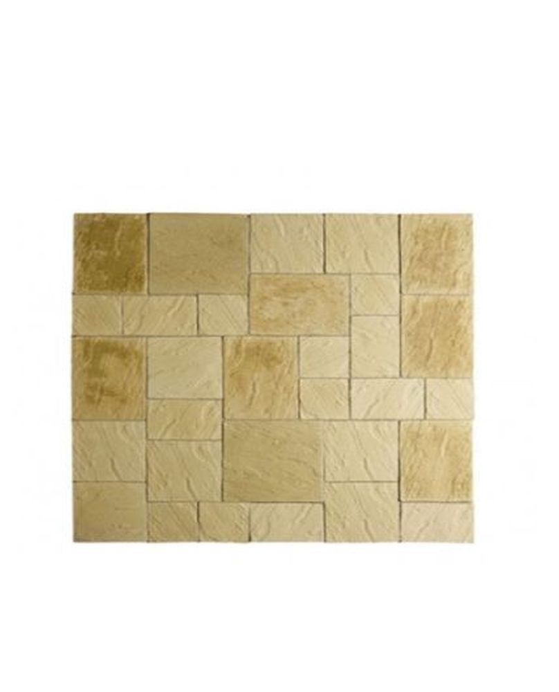 Abbey Paving Random Patio Kit 5.76 M² York Gold