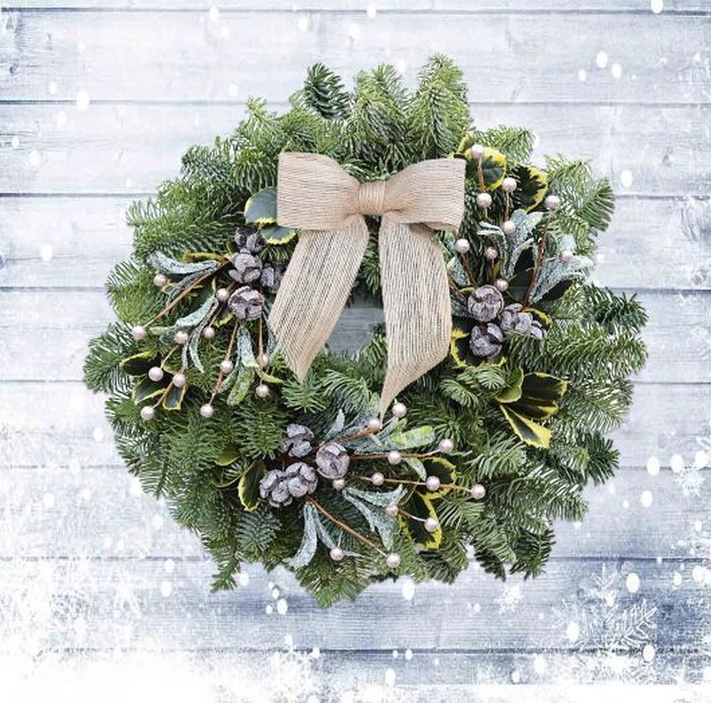 Winter Holly Wreath 10 inch