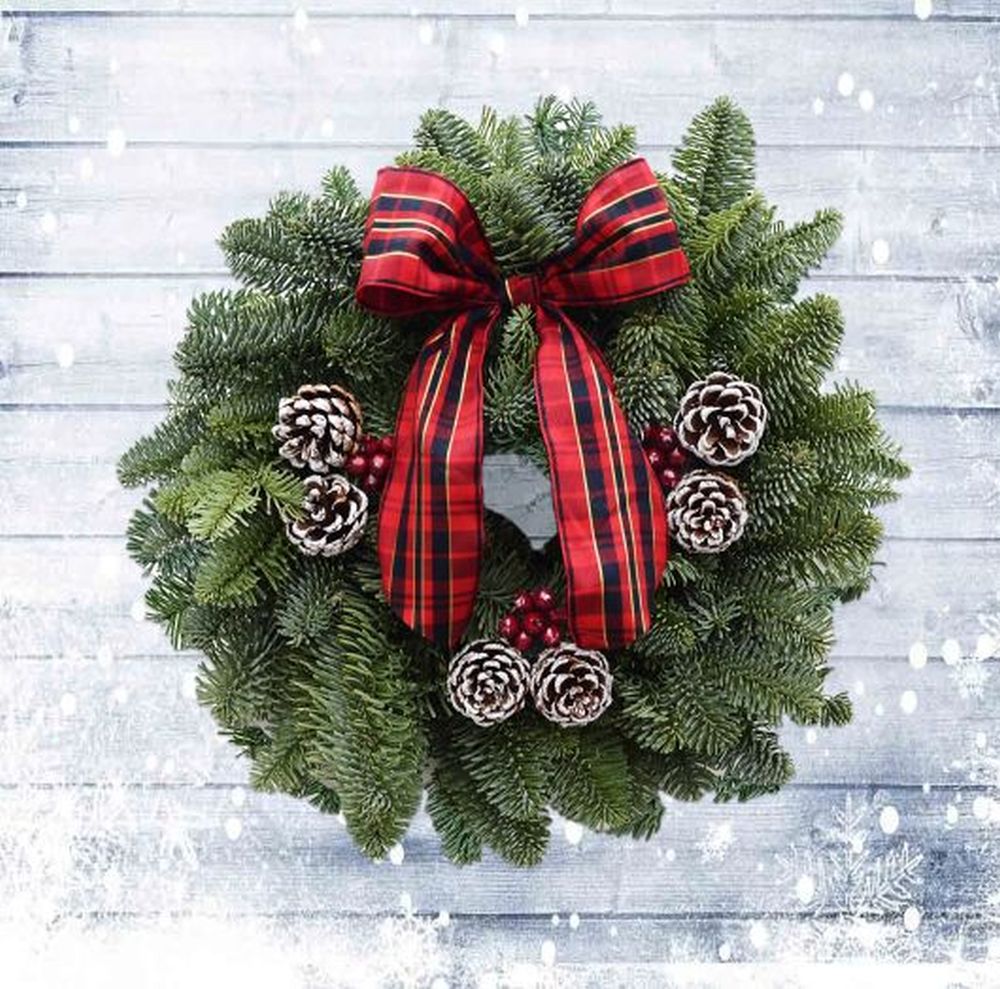 Merry Tartan Wreath 8 inch