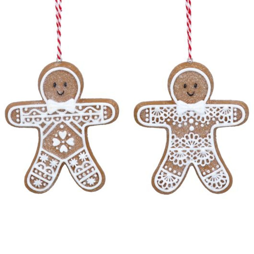 Resin Gingerbread 'Lace' Man Dec