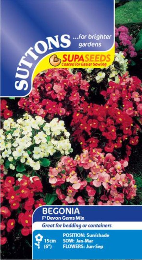 Begonia Devon Gems Mix F1 - Supacoat
