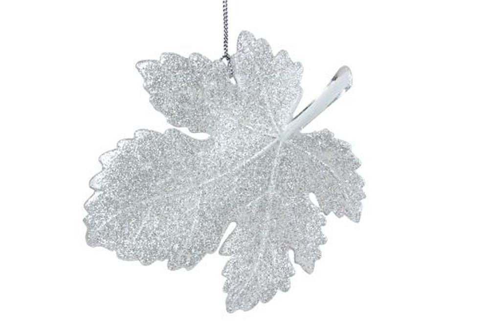 Iridescent Glitter Acrylic Leaf Dec
