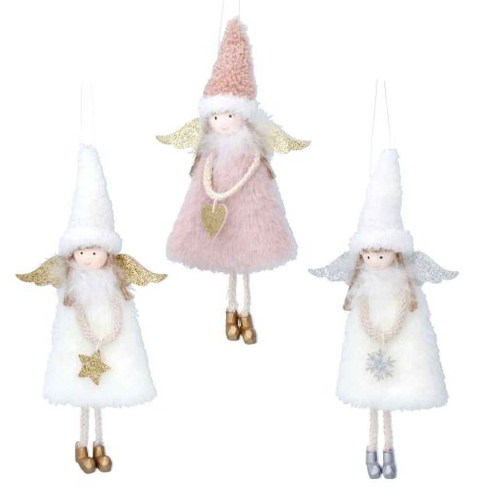 Faux Fur Pink/White Fairy Dec