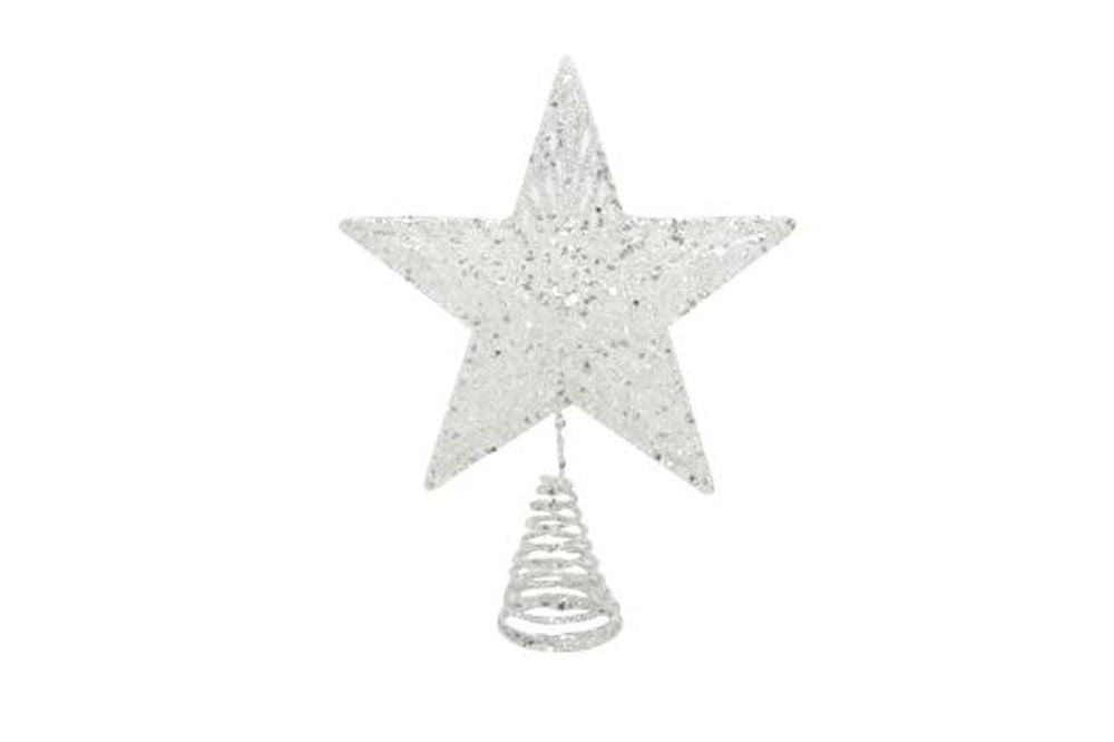 Irid Glitter Moulded Tree Topstar