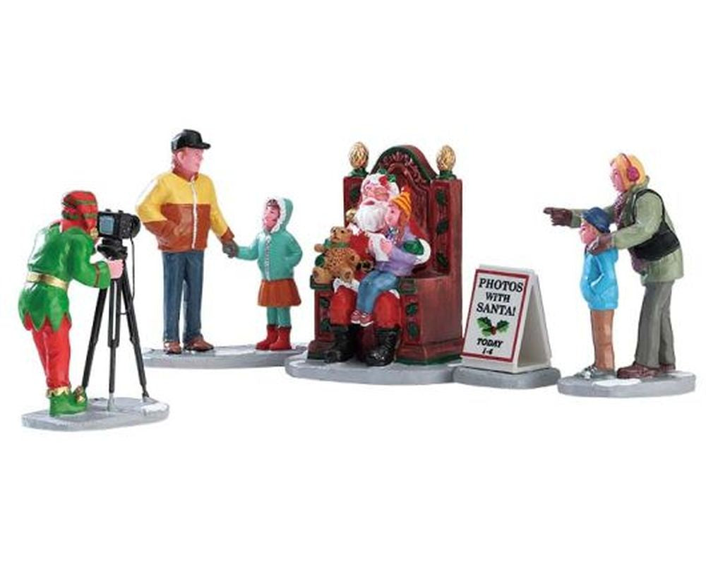 LEMAX PHOTOS WITH SANTA, SET OF 5