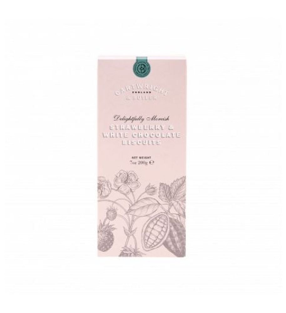 C&B Strawberry & White Choc Biscuits in Carton