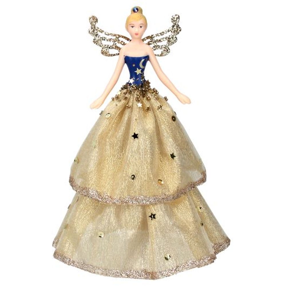 Blue/Gold Starlight Fairy Tree Topper, Sml