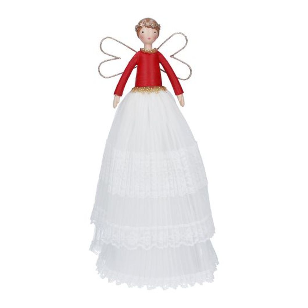 Resin Fabric Scandinavian Tree Top Fairy, Lge
