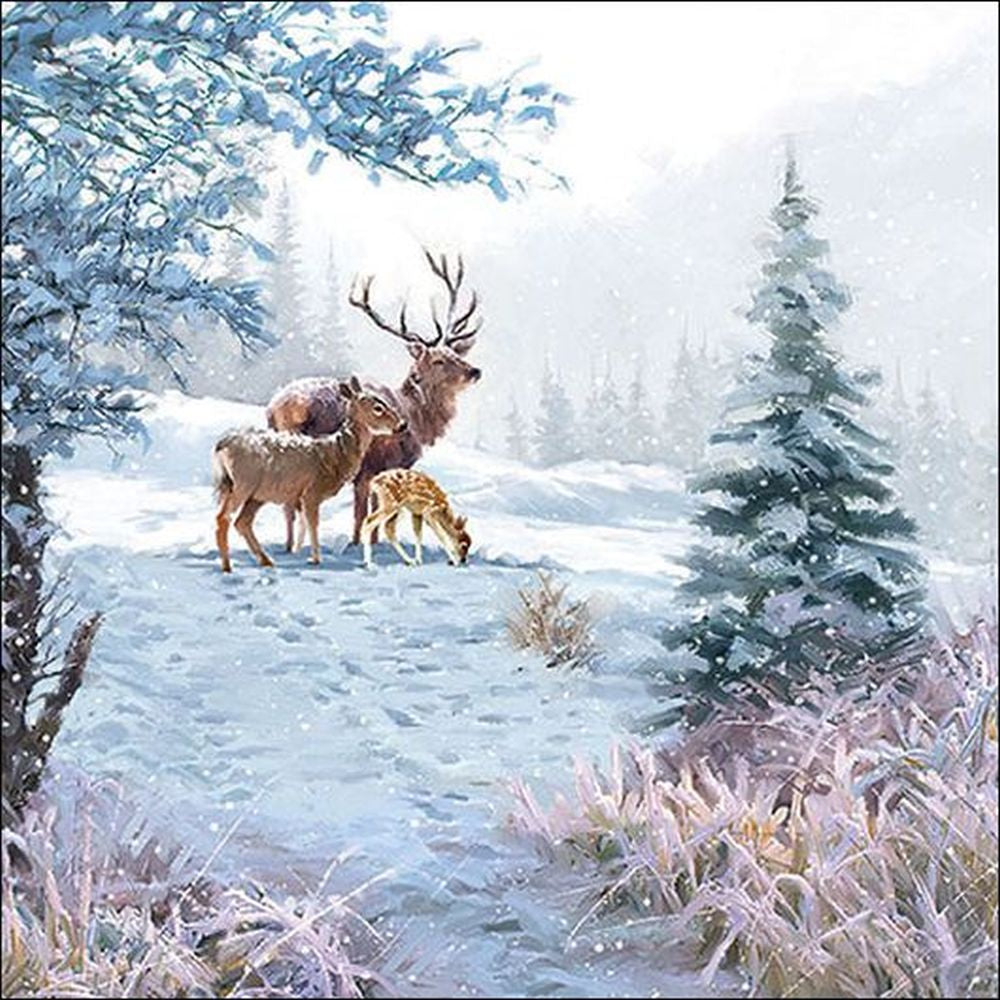 Napkin 33 Deer Family FSC Mix