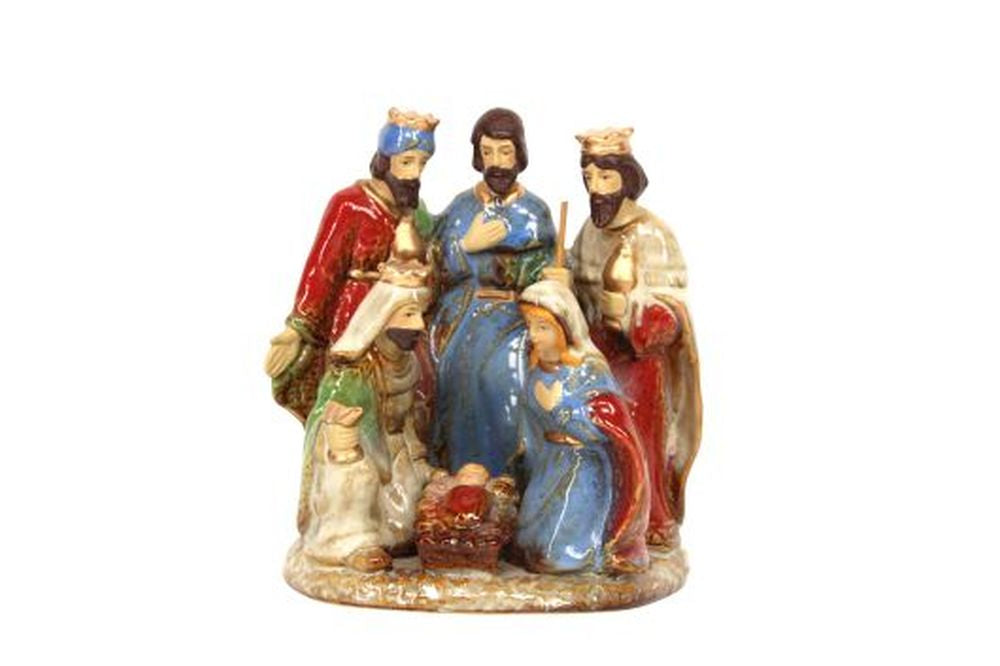 Coloured Ceramic Nativity Orn