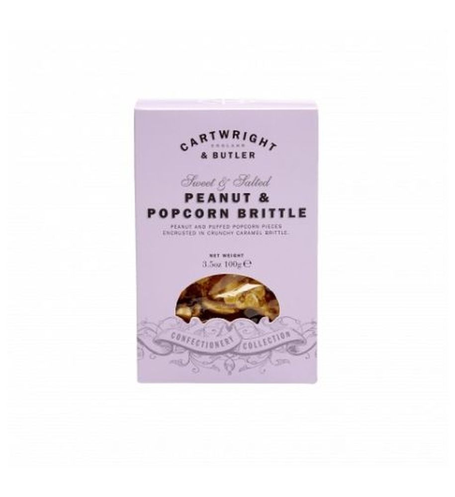 C&B Peanut & Popcorn Brittle in carton