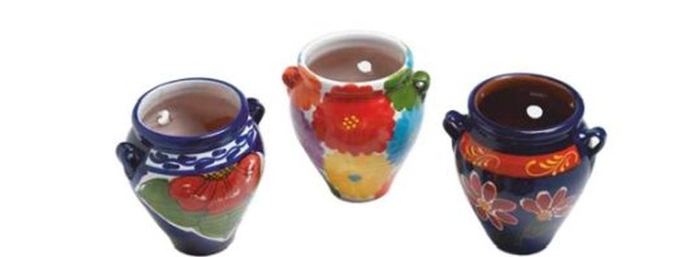 Glazed 2 Handle Wall Jar