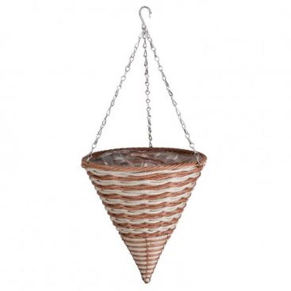 14" Duet Faux Rattan Cone