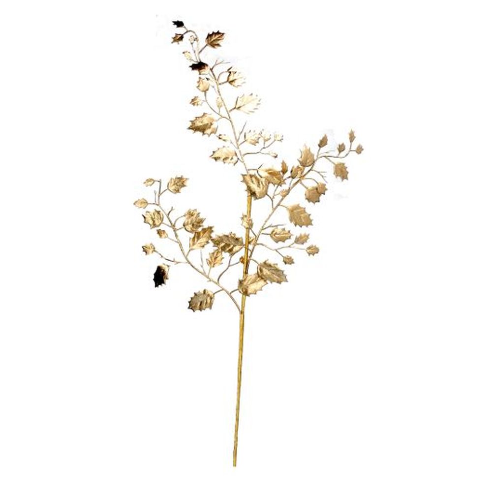 Matt Gold Holly Leaf Spray