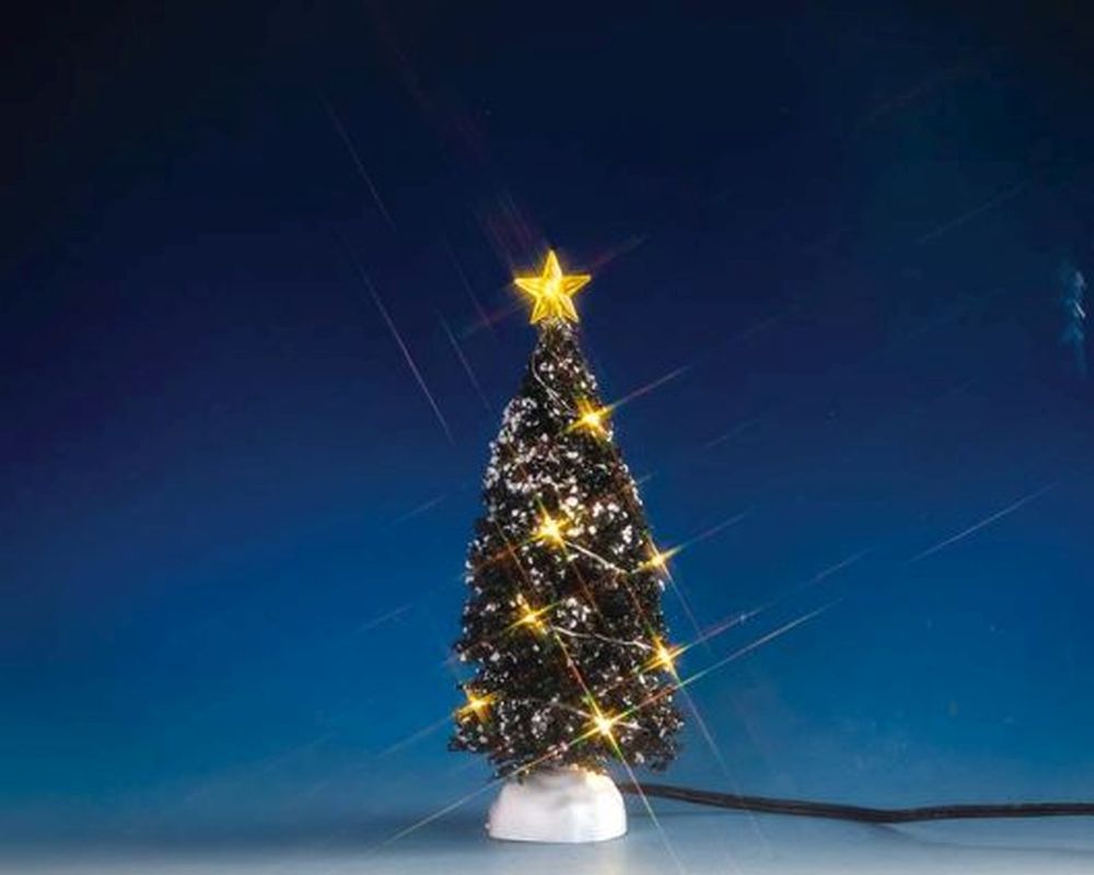 LEMAX EVERGREEN TREE WITH 12 CLEAR LIGHT, B/O (4.5V)