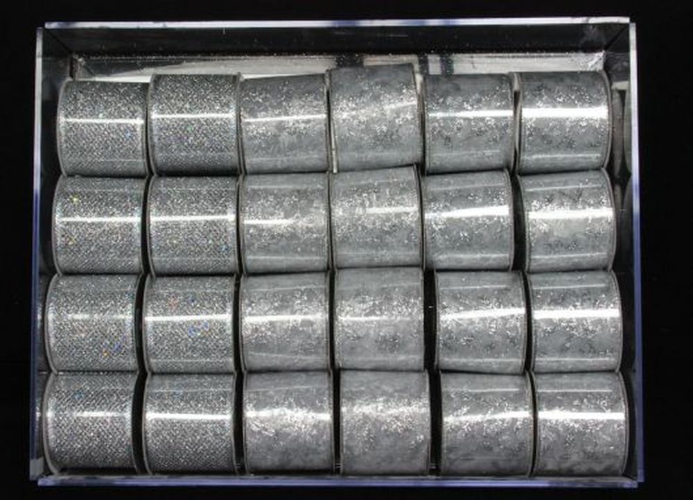 Assorted WE Silver Ribbon, 3as - 63mm x 3m