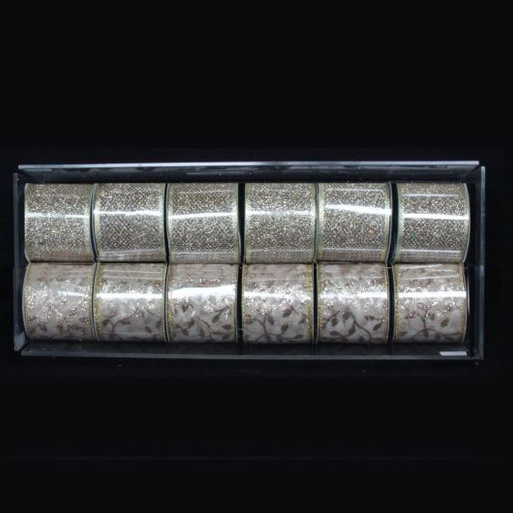 Assorted WE Gold Ribbon, 3as - 63mm x 3m