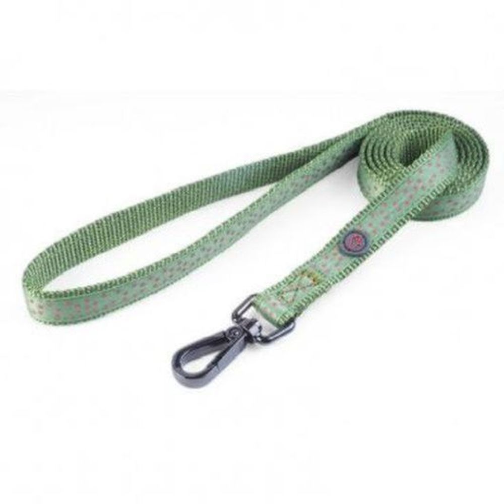 WalkAbout Green Polka Dog Lead - Std
