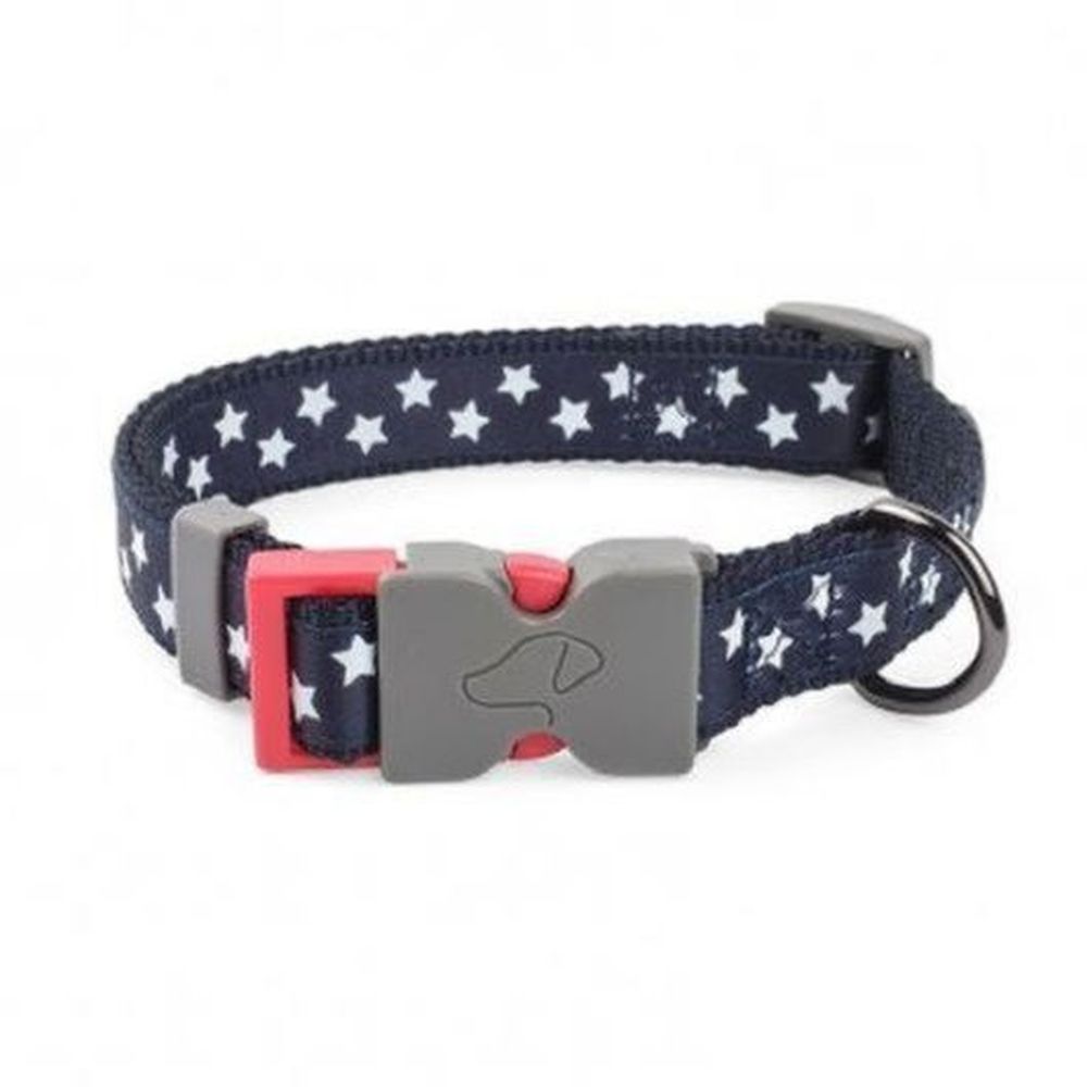 WalkAbout Starry Navy Dog Collar - M
