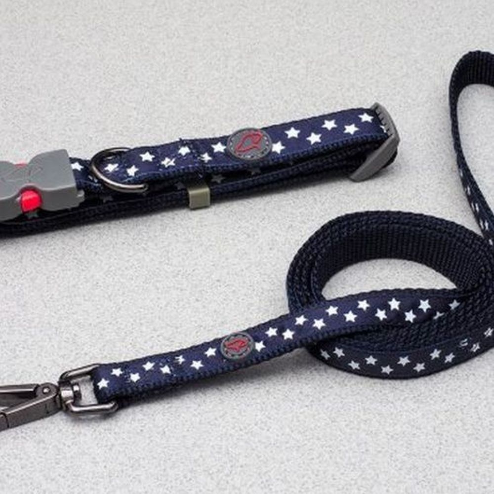 WalkAbout Starry Navy Dog Lead - S