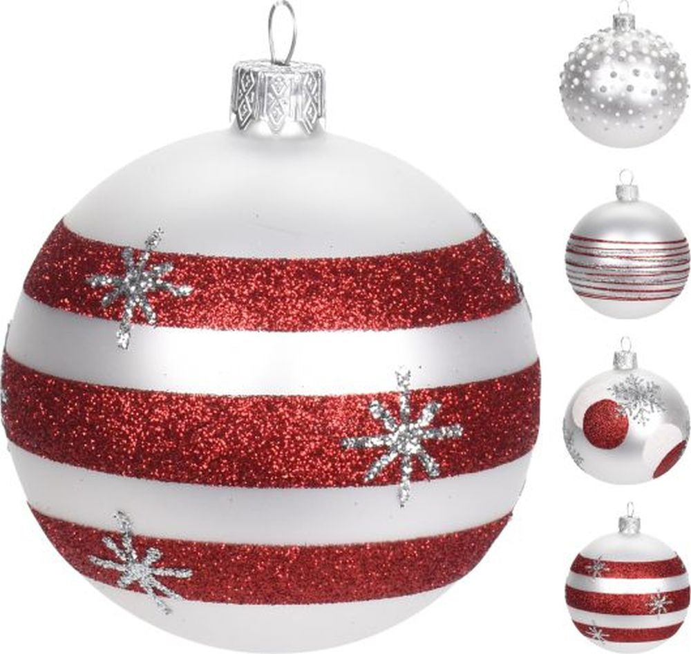 XMAS BALL WHITE 80MM