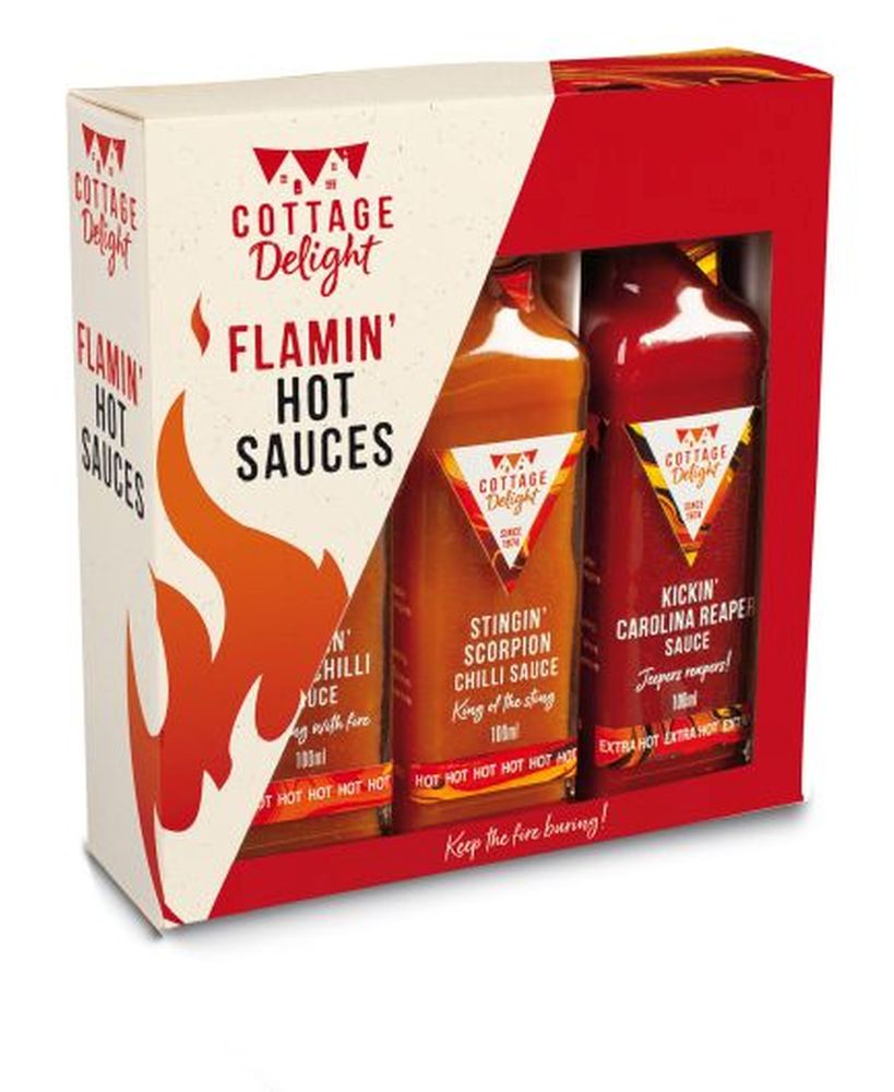 3 x 100ml Flamin Hot Sauces 2021