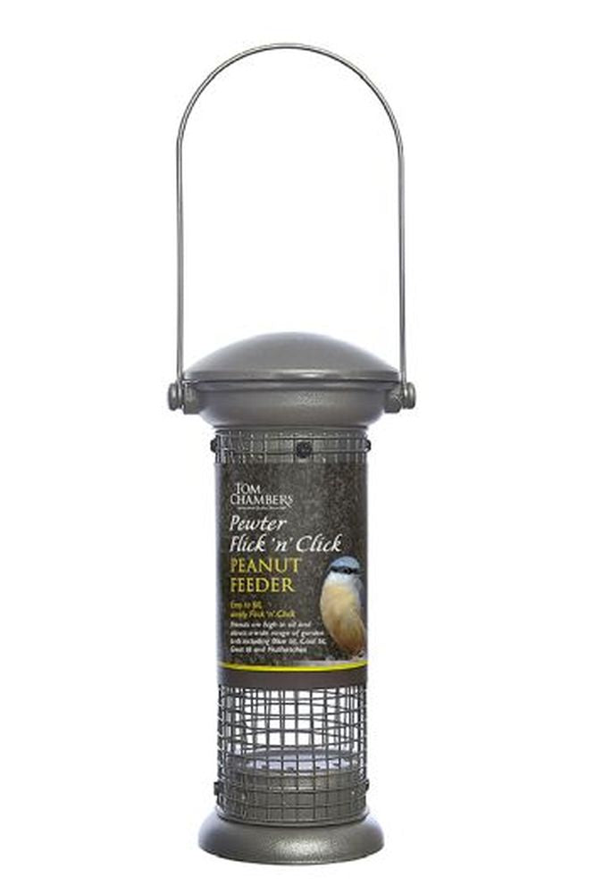 Pewter Flick 'n' Click Peanut Feeder