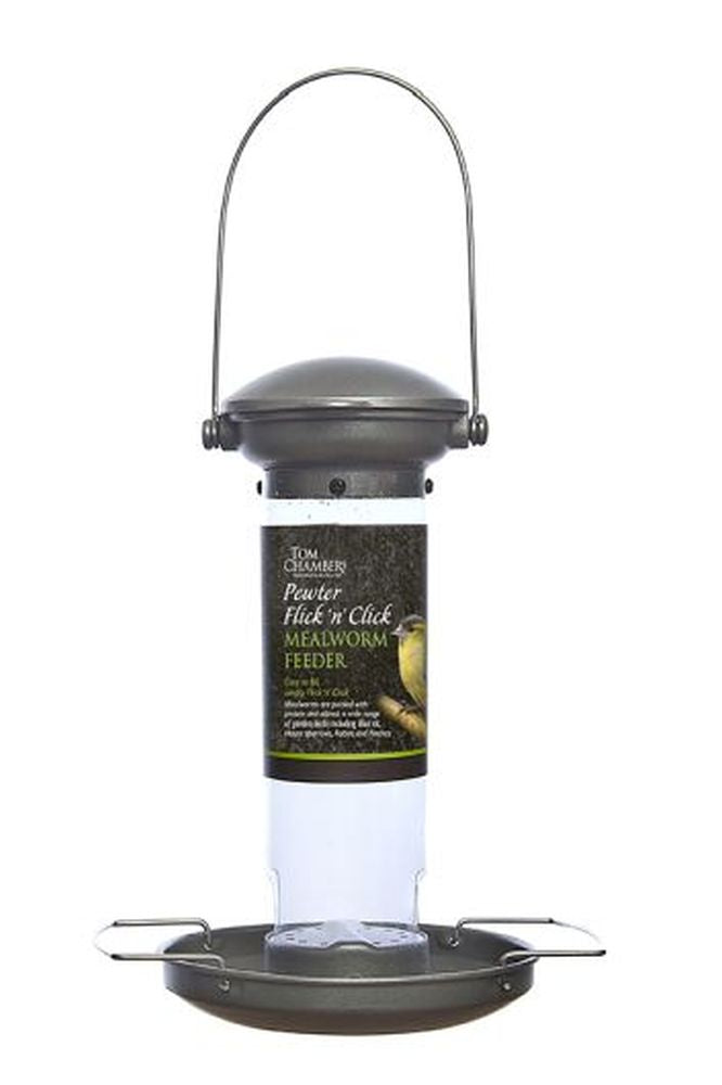 Pewter Fick 'n' Click Mealworm Feeder