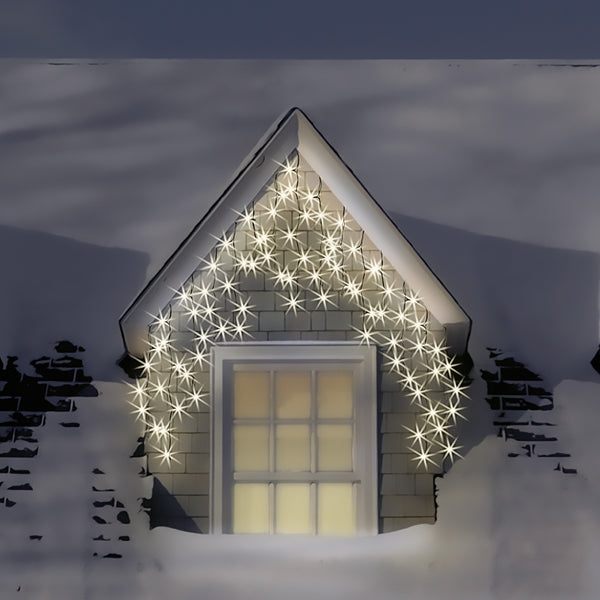 300 White Connectable Icicle Lights