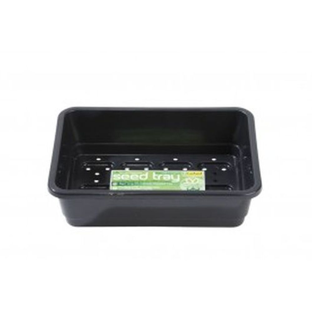 Small Seed Tray Black With Holes
