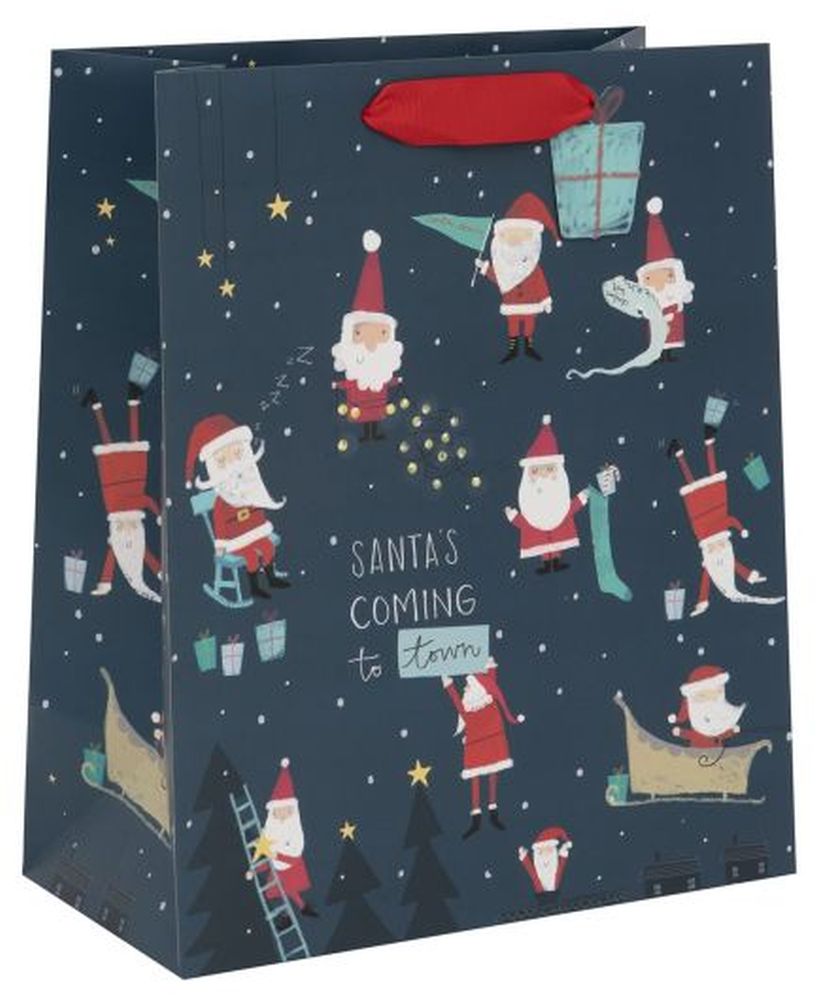 BAG LARGE SANTA IS COMING TO TOWN