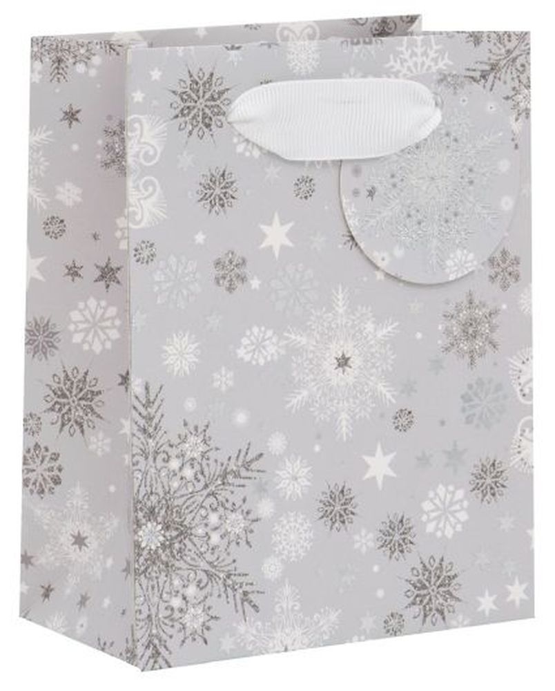 BAG SML PZ SILVER SNOWFLAKE