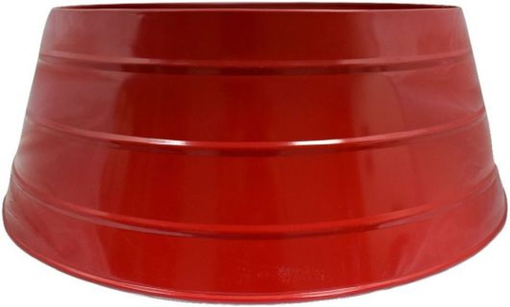 Metal Christmas Tree Skirt Red