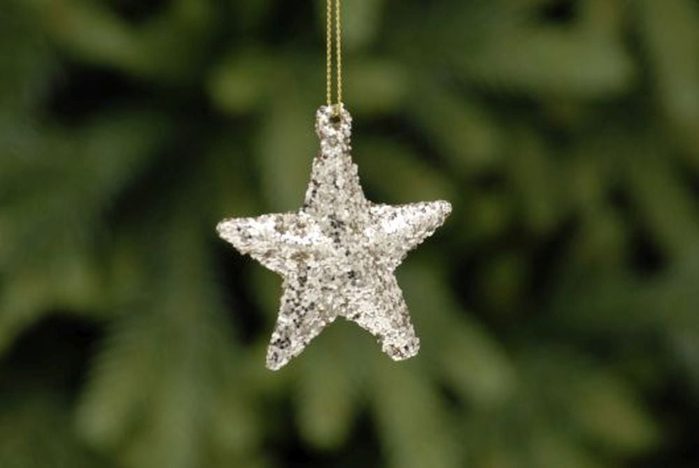 6cm gold glitter star