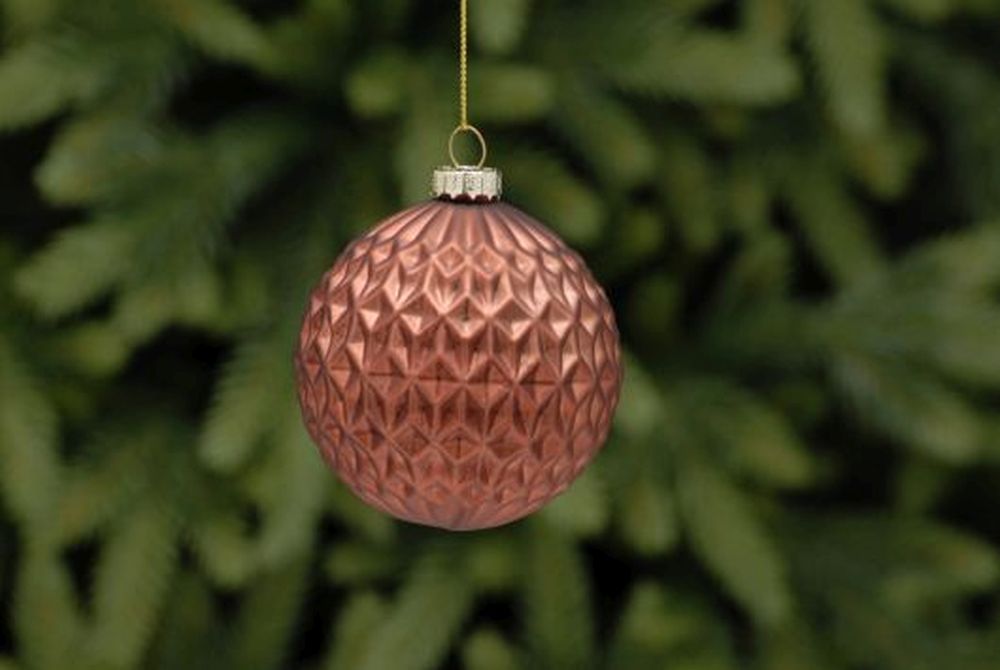 8cm copper geometric glass ball
