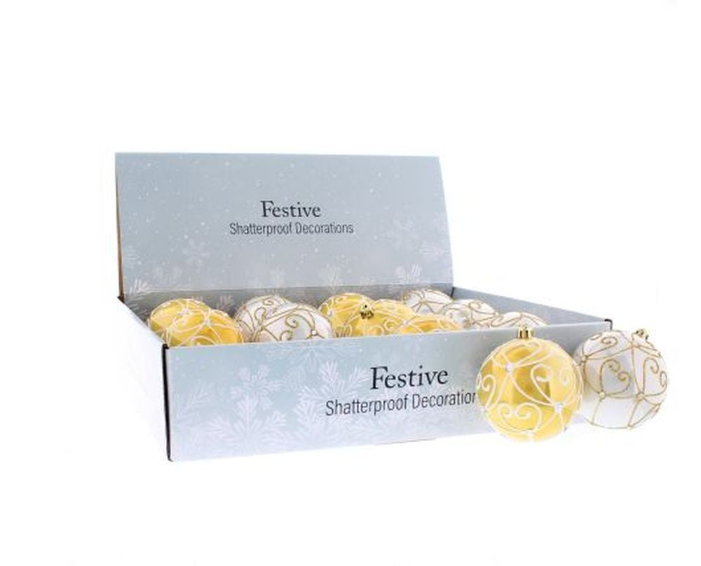 8cm pearl gold / silver balls