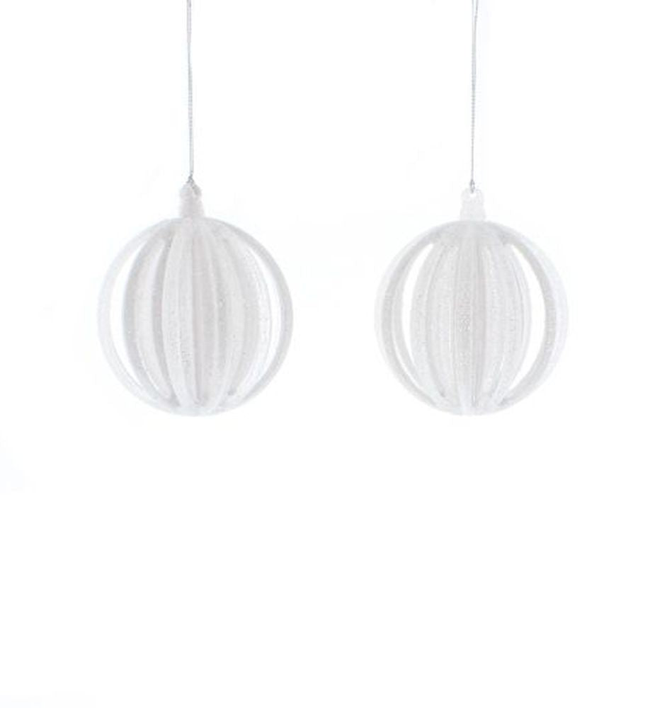 9cm white and clear effect ball