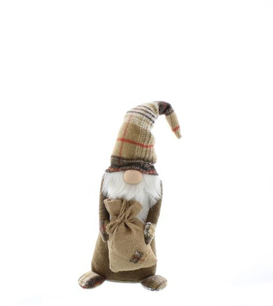 47cm rustic tartan hat gonk with sack