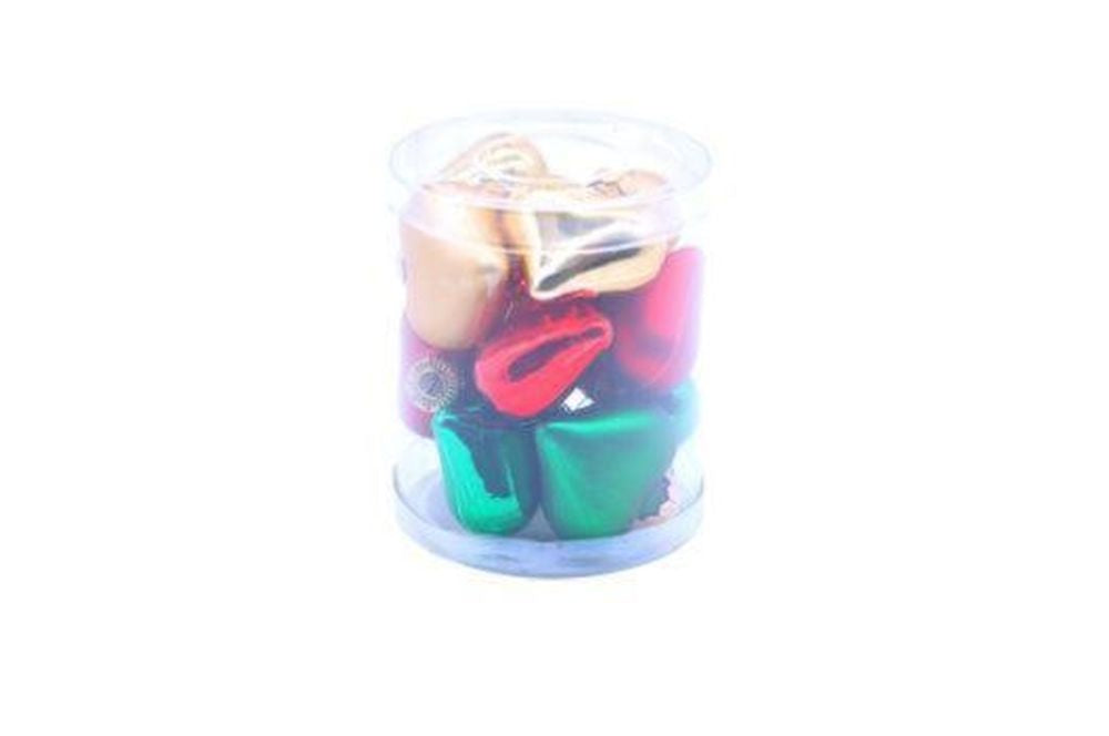 12pcs x 5cm gold/red/purple glass pinecone in tub