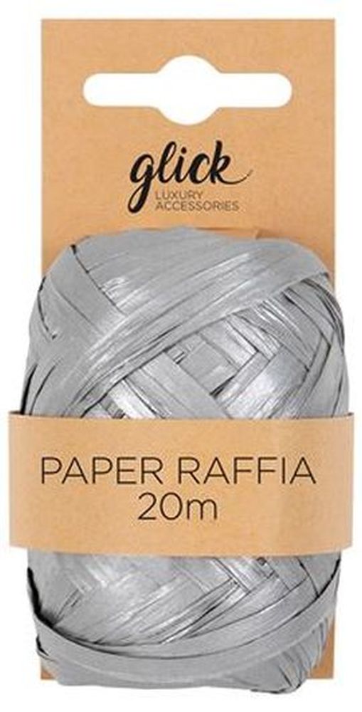 PAPER RAFFIA 20M METALLIC SILVER