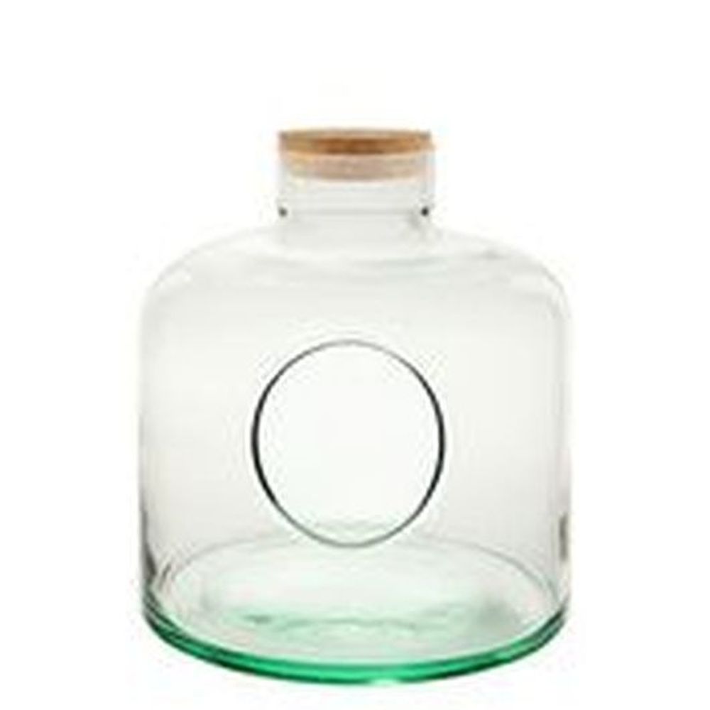 Porto Recycled Glass Terrarium H23Cm D19.5Cm