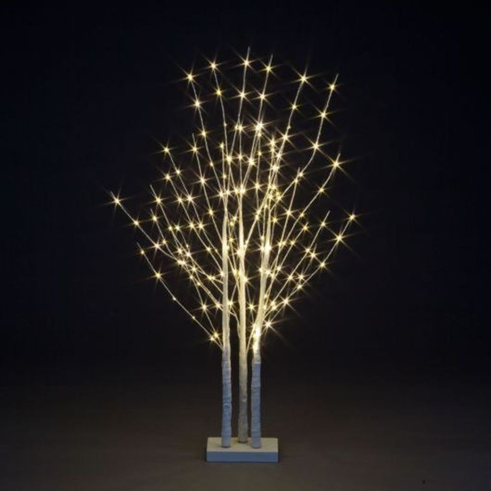 1.2m White Branch Trio on Base
