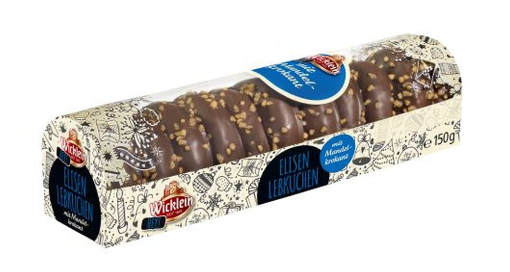 Wicklein-Milk Choc Elisen Lebkuchen Almond Brittle