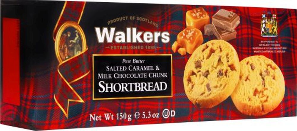 WALKERS Salted Caramel & Milk Choc Chunk Shortbread 150g