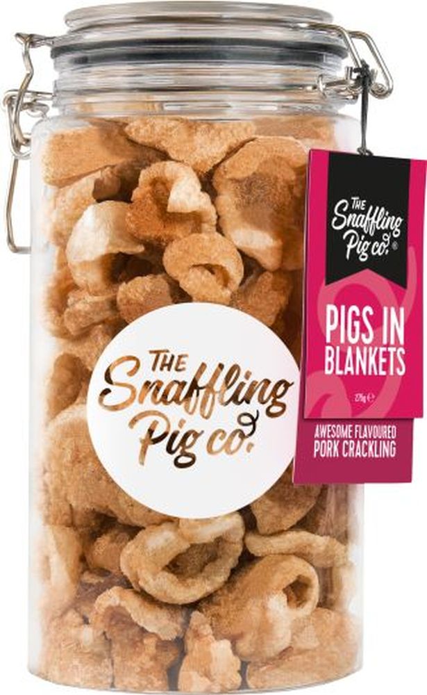 SNAFFLING PIG Pork Crackling Jar - Pigs in Blankets 275g
