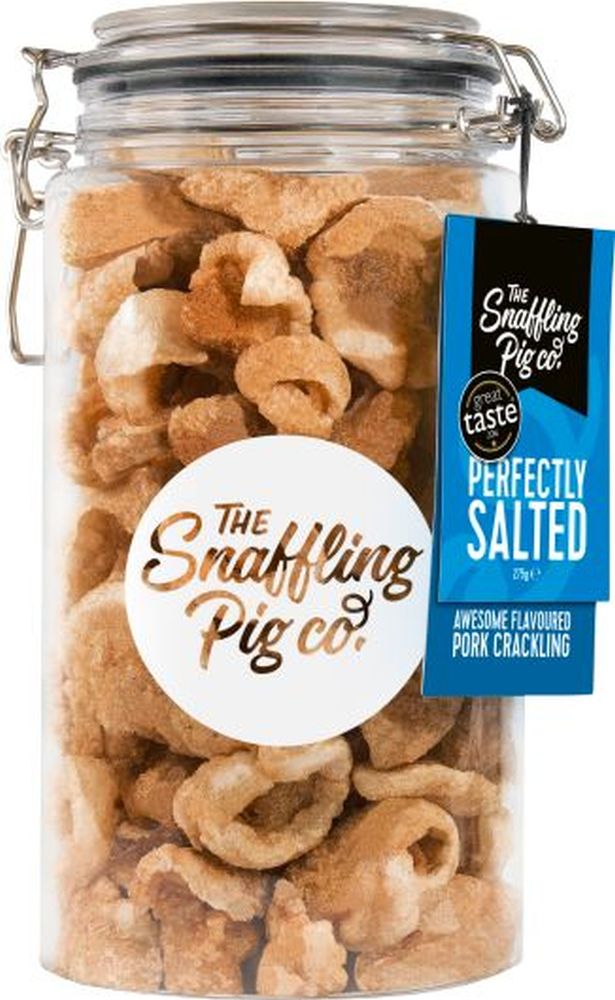 SNAFFLING PIG Pork Crackling Jar - Perfectly Salted 275g