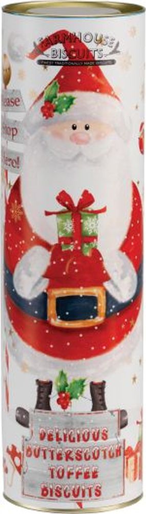 FARMHOUSE BISC Santa Tube - Mini Butterscotch Tof Bisc 200g