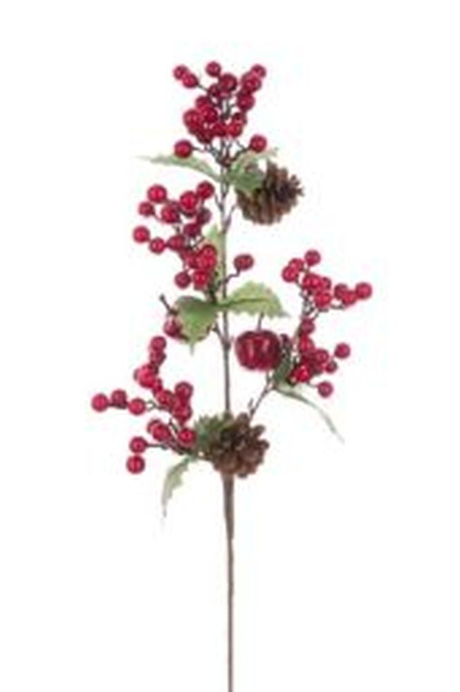 Berry Pinecone Spray 71cm