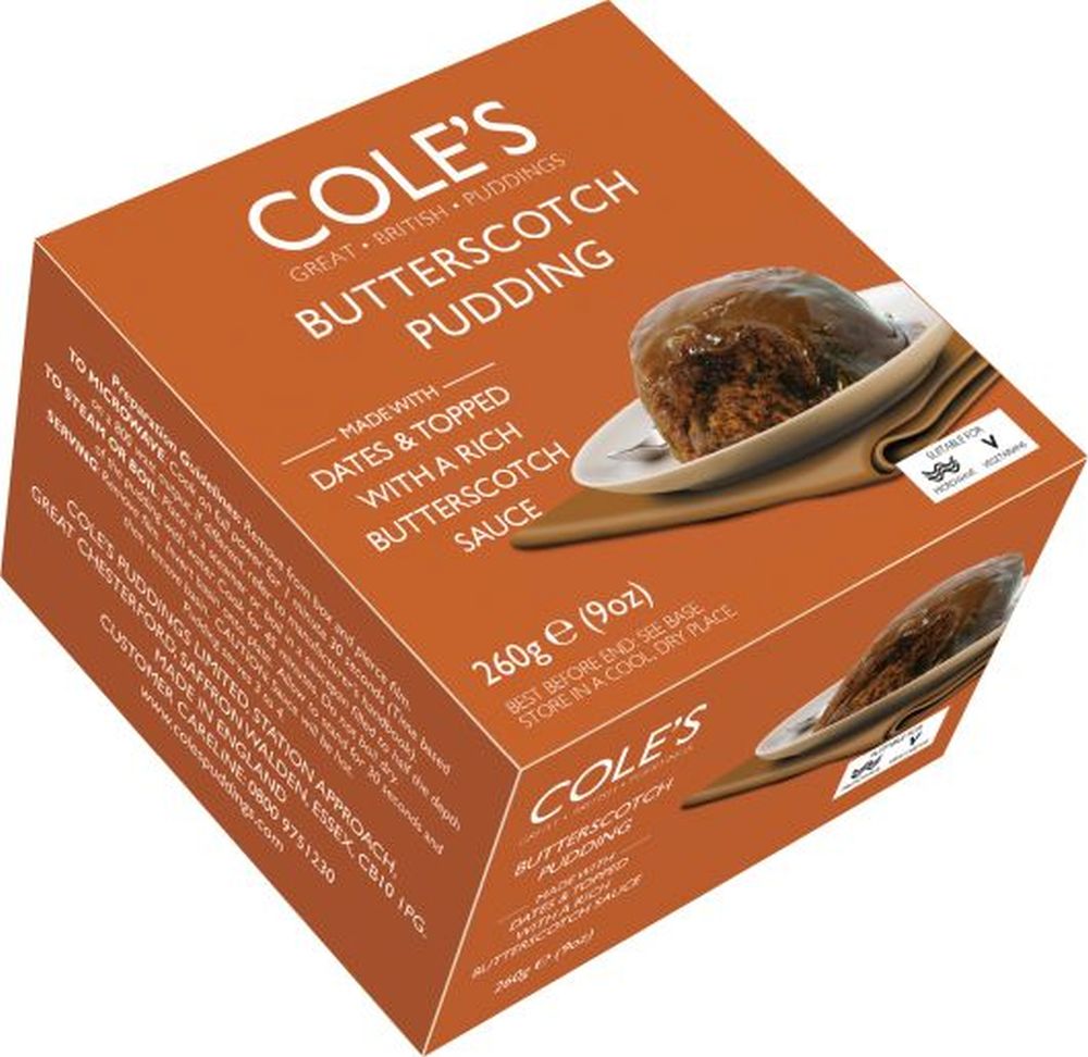 Cole's Puddings Butterscotch Steamed Pudding 260g